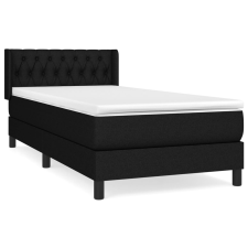 vidaXL fekete szövet rugós ágy matraccal 90x190 cm (3129915) ágy és ágykellék