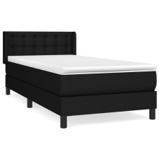 vidaXL fekete szövet rugós ágy matraccal 90x190 cm (3129995) ágy és ágykellék