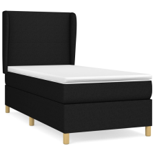 vidaXL fekete szövet rugós ágy matraccal 90x200 cm (3128335) ágy és ágykellék