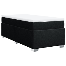 vidaXL fekete szövet rugós ágy matraccal 90x200 cm (3285104) ágy és ágykellék
