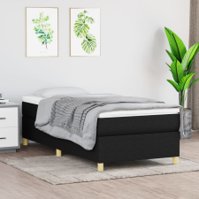 vidaXL fekete szövet rugós ágykeret 90 x 200 cm ágy és ágykellék