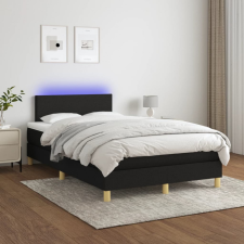 vidaXL fekete szövet rugós és LED-es ágy matraccal 120 x 200 cm ágy és ágykellék