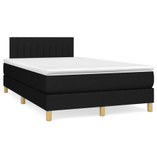vidaXL fekete szövet rugós és LED-es ágy matraccal 120x190 cm ágy és ágykellék