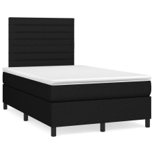 vidaXL fekete szövet rugós és LED-es ágy matraccal 120x190 cm ágy és ágykellék