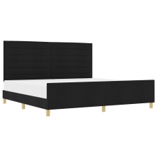 vidaXL Fekete Szövetágykeret 200x200 cm (3344678) ágy és ágykellék