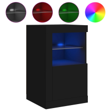 vidaXL fekete tálalószekrény LED-világítással 41 x 37 x 67 cm (836680) bútor