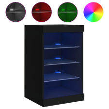 vidaXL fekete tálalószekrény LED-világítással 41 x 37 x 67 cm (836722) bútor
