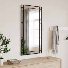 vidaXL fekete téglalap alakú vas fali tükör 50 x 100 cm bútor