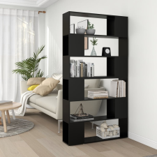 vidaXL fekete térelválasztó könyvszekrény 100 x 24 x 188 cm bútor