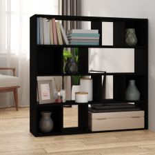 vidaXL fekete térelválasztó könyvszekrény 105 x 24 x 102 cm bútor