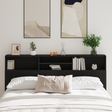 vidaXL Fekete tölgy Ágyneműtartó szekrény, 200x19x103,5 cm ágy és ágykellék