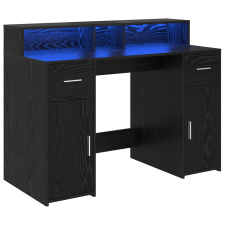 vidaXL Fekete tölgy asztal 120x55x91 cm Mérnöki Fa (3365609) íróasztal