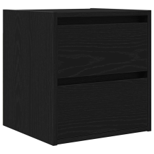 vidaXL fekete tölgy falra szerelhető éjjeliszekrény 38x34x40 cm (861249) bútor