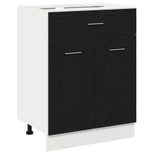 vidaXL Fekete Tölgy Fiók Alj Szekrény - 60x46x81.5 cm Gépelt Fából (863267) bútor