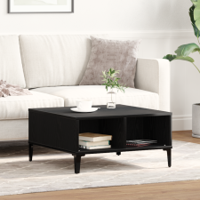 vidaXL Fekete Tölgy Kávézóasztal 60x60x30 cm Műanyagot bútor