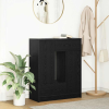 vidaXL Fekete tölgy komód fiókokkal és ajtókkal 73x31x90 cm