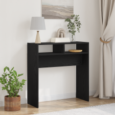 vidaXL fekete tölgy konzolasztal - 78x30x80 cm - Műanyagfából készült bútor