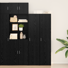 vidaXL Fekete tölgy magasszekrény 40x42.5x185 cm Szerelt fa bútor