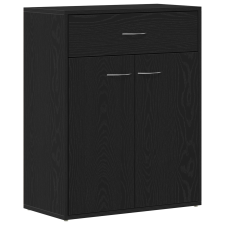 vidaXL Fekete tölgy oldalszekrény 60x30x75 cm MDF-ből (862448) bútor