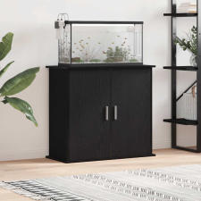 vidaXL fekete tölgy szerelt fa akváriumi állvány 81x36x73 cm halfelszerelések