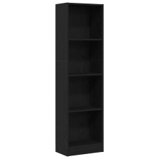 vidaXL fekete tölgy szerelt fa könyvespolc 40x24x143 cm (862453) bútor
