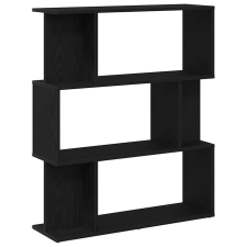 vidaXL fekete tölgy szerelt fa könyvespolc 80x24x96 cm (862394) bútor