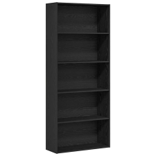 vidaXL fekete tölgy szerelt fa könyvszekrény 80x30x189 cm (3329274) bútor