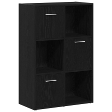 vidaXL fekete tölgy szerelt fa könyvszekrény/szobaosztó 60,5x30x90 cm (862473) bútor