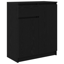 vidaXL fekete tölgy szerelt fa tálalószekrény fiókos 71x35x84 cm (861590) bútor