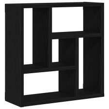 vidaXL fekete tölgy színű szerelt fa fali polc 45x16x45 cm (862511) bútor