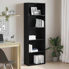 vidaXL fekete tölgy színű szerelt fa könyvespolc 60 x 30 x 189 cm bútor