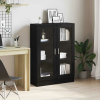 vidaXL fekete tölgy színű szerelt fa könyvszekrény 82,5x30,5x115 cm