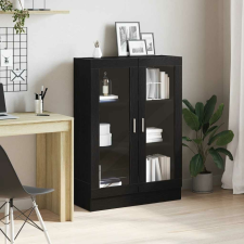vidaXL fekete tölgy színű szerelt fa könyvszekrény 82,5x30,5x115 cm bútor