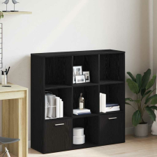 vidaXL fekete tölgy színű szerelt fa könyvszekrény 98x29x97,5 cm bútor