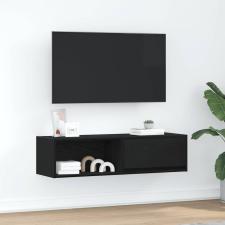 vidaXL fekete tölgy színű szerelt fa TV-szekrény 100x31x25,5cm bútor