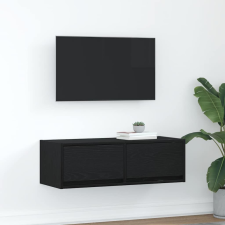 vidaXL fekete tölgy színű szerelt fa TV-szekrény 80x31x25,5 cm bútor