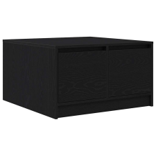 vidaXL fekete tölgyfa dohányzóasztal fiókokkal 70,5x70x40 cm (3328409) bútor