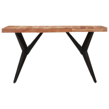 vidaXL fekete tömör akácfa étkezőasztal 140 x 70 x 76 cm  (351640) bútor
