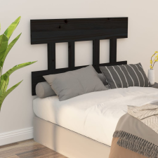 vidaXL fekete tömör fenyőfa ágyfejtámla 103,5x3x81 cm ágy és ágykellék