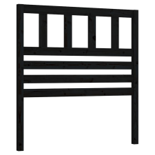 vidaXL fekete tömör fenyőfa ágyfejtámla 106 x 4 x 100 cm (814133) ágy és ágykellék