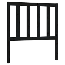 vidaXL fekete tömör fenyőfa ágyfejtámla 106 x 4 x 100 cm (817729) ágy és ágykellék