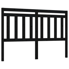 vidaXL fekete tömör fenyőfa ágyfejtámla 126 x 4 x 100 cm (814088) ágy és ágykellék
