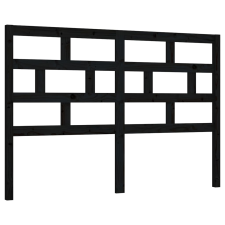 vidaXL fekete tömör fenyőfa ágyfejtámla 126 x 4 x 100 cm (814188) ágy és ágykellék
