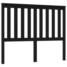 vidaXL fekete tömör fenyőfa ágyfejtámla 126 x 6 x 101 cm (818514) ágy és ágykellék