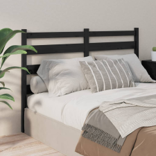 vidaXL fekete tömör fenyőfa ágyfejtámla 146 x 4 x 100 cm ágy és ágykellék