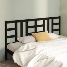 vidaXL fekete tömör fenyőfa ágyfejtámla 186 x 4 x 100 cm ágy és ágykellék