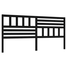 vidaXL fekete tömör fenyőfa ágyfejtámla 186 x 4 x 100 cm (814163) ágy és ágykellék