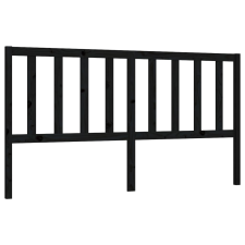 vidaXL fekete tömör fenyőfa ágyfejtámla 186 x 4 x 100 cm (817759) ágy és ágykellék