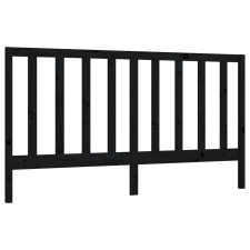 vidaXL fekete tömör fenyőfa ágyfejtámla 206 x 4 x 100 cm (817714) ágy és ágykellék