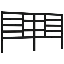 vidaXL fekete tömör fenyőfa ágyfejtámla 206 x 4 x 104 cm (818164) ágy és ágykellék
